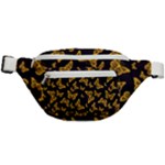 Black Gold Butterfly Print Fanny Pack