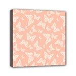 Peaches and Cream Butterfly Print Mini Canvas 6  x 6  (Stretched)