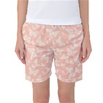 Peaches and Cream Butterfly Print Women s Basketball Shorts