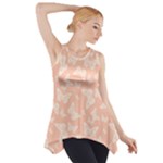 Peaches and Cream Butterfly Print Side Drop Tank Tunic