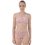 Peaches and Cream Butterfly Print Racer Back Bikini Set