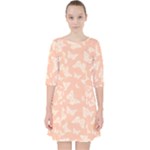 Peaches and Cream Butterfly Print Pocket Dress