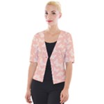 Peaches and Cream Butterfly Print Cropped Button Cardigan