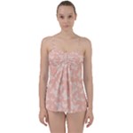 Peaches and Cream Butterfly Print Babydoll Tankini Set