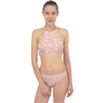 Peaches and Cream Butterfly Print Racer Front Bikini Set