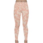 Peaches and Cream Butterfly Print Lightweight Velour Classic Yoga Leggings