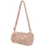 Peaches and Cream Butterfly Print Mini Cylinder Bag