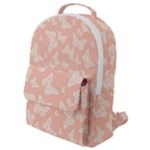 Peaches and Cream Butterfly Print Flap Pocket Backpack (Small)