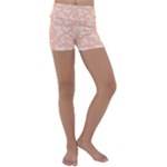 Peaches and Cream Butterfly Print Kids  Lightweight Velour Yoga Shorts