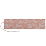 Peaches and Cream Butterfly Print Roll Up Canvas Pencil Holder (L)