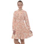 Peaches and Cream Butterfly Print All Frills Chiffon Dress