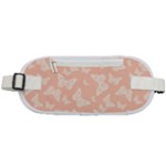 Peaches and Cream Butterfly Print Rounded Waist Pouch