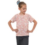 Peaches and Cream Butterfly Print Kids  Mesh Piece Tee