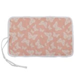 Peaches and Cream Butterfly Print Pen Storage Case (S)