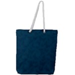 Indigo Dye Blue Butterfly Pattern Full Print Rope Handle Tote (Large)