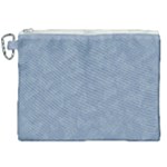 Faded Blue Butterfly Print Canvas Cosmetic Bag (XXL)