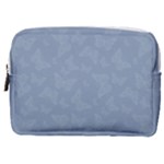 Faded Blue Butterfly Print Make Up Pouch (Medium)