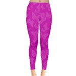 Fuchsia Butterfly Print  Leggings 