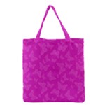 Fuchsia Butterfly Print  Grocery Tote Bag