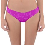 Fuchsia Butterfly Print  Reversible Hipster Bikini Bottoms