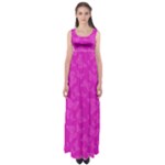 Fuchsia Butterfly Print  Empire Waist Maxi Dress