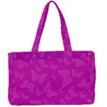 Fuchsia Butterfly Print  Canvas Work Bag