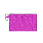 Fuchsia Butterfly Print  Canvas Cosmetic Bag (Small)