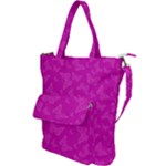 Fuchsia Butterfly Print  Shoulder Tote Bag