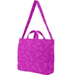 Fuchsia Butterfly Print  Square Shoulder Tote Bag