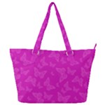 Fuchsia Butterfly Print  Full Print Shoulder Bag