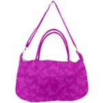 Fuchsia Butterfly Print  Removal Strap Handbag