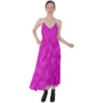 Fuchsia Butterfly Print  Tie Back Maxi Dress