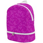 Fuchsia Butterfly Print  Zip Bottom Backpack