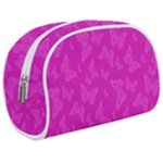 Fuchsia Butterfly Print  Makeup Case (Medium)