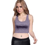 Grape Compote Butterfly Print Racer Back Crop Top