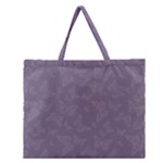 Grape Compote Butterfly Print Zipper Large Tote Bag