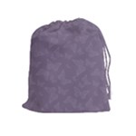 Grape Compote Butterfly Print Drawstring Pouch (XL)