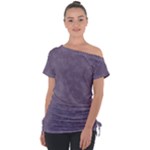 Grape Compote Butterfly Print Tie-Up Tee