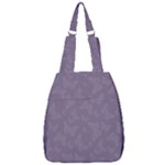 Grape Compote Butterfly Print Center Zip Backpack