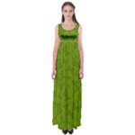Avocado Green Butterfly Print Empire Waist Maxi Dress