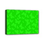 Chartreuse Green Butterfly Print Mini Canvas 7  x 5  (Stretched)