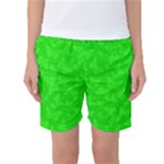 Chartreuse Green Butterfly Print Women s Basketball Shorts