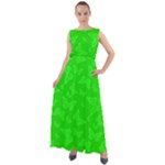 Chartreuse Green Butterfly Print Chiffon Mesh Boho Maxi Dress