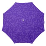 Violet Purple Butterfly Print Straight Umbrellas