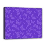 Violet Purple Butterfly Print Deluxe Canvas 20  x 16  (Stretched)
