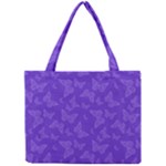 Violet Purple Butterfly Print Mini Tote Bag