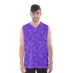 Violet Purple Butterfly Print Men s Basketball Tank Top