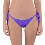 Violet Purple Butterfly Print Reversible Bikini Bottom