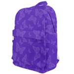 Violet Purple Butterfly Print Classic Backpack