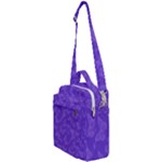 Violet Purple Butterfly Print Crossbody Day Bag